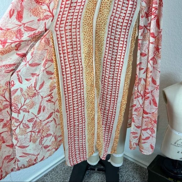 Free People Smocked Tigerlily Panel Midi Dress - Picture 2 of 9